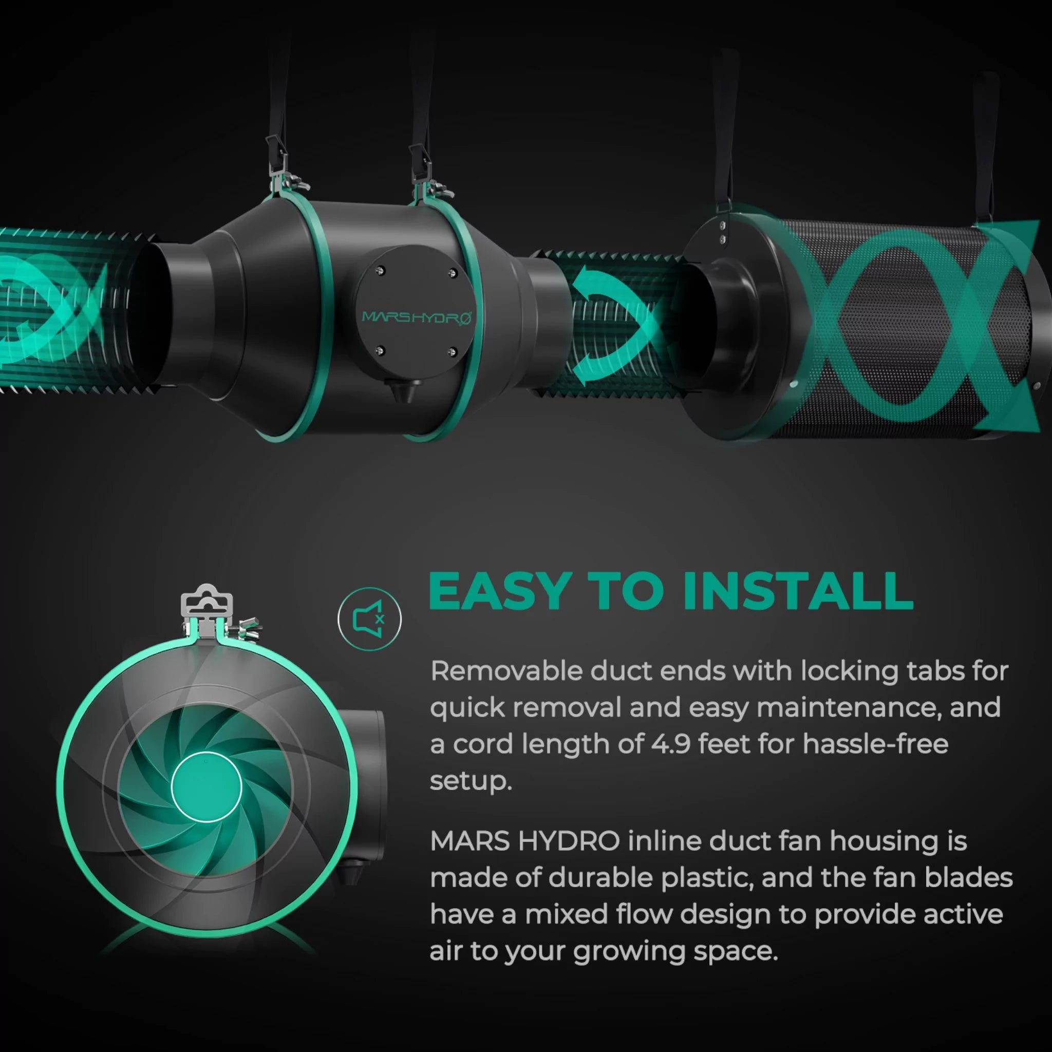 Mars Hydro Rohrventilator 150mm CP